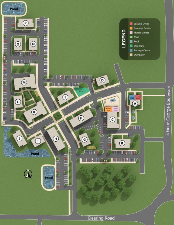 a map of the campus