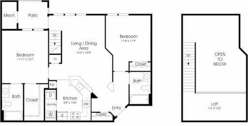 2 Bedroom Loft at The Apartments at Cambridge Court, Rosedale, Maryland