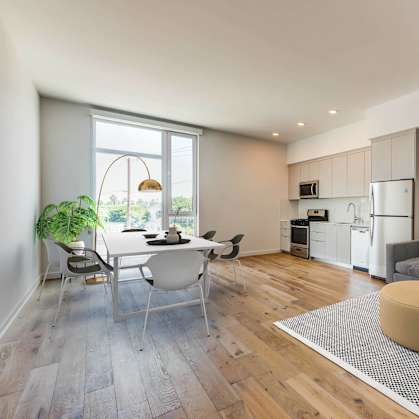 Living Area With Kitchen at 5135 W Adams, California