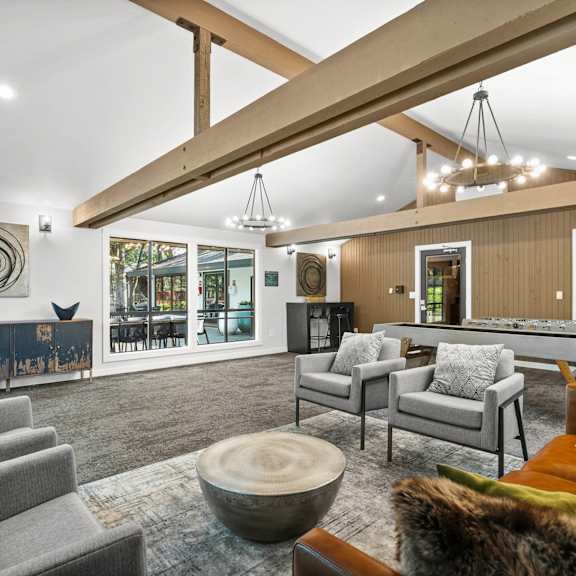 Spacious Living Area with couch at Timbre Apartments, Washington, 98499