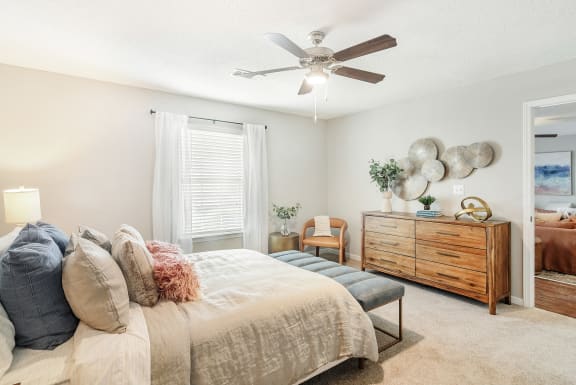 Modern Bedroom at Reserve of Jackson Apartment Homes, Mississippi, 39211