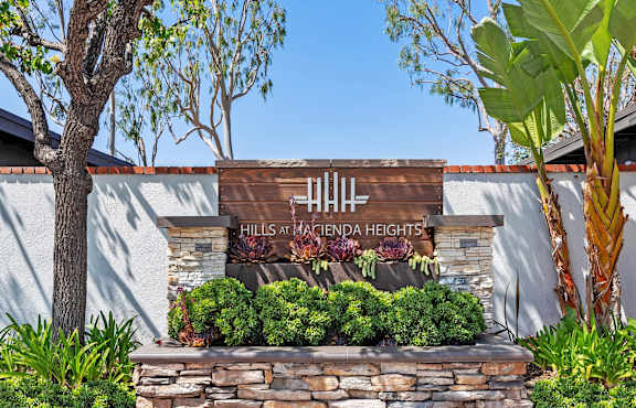 Welcoming Property Signage at Hills at Hacienda Heights, California