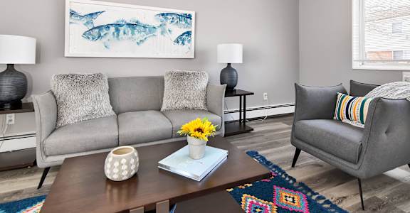 Modern Living Room at Encore 99, Connecticut, 06512