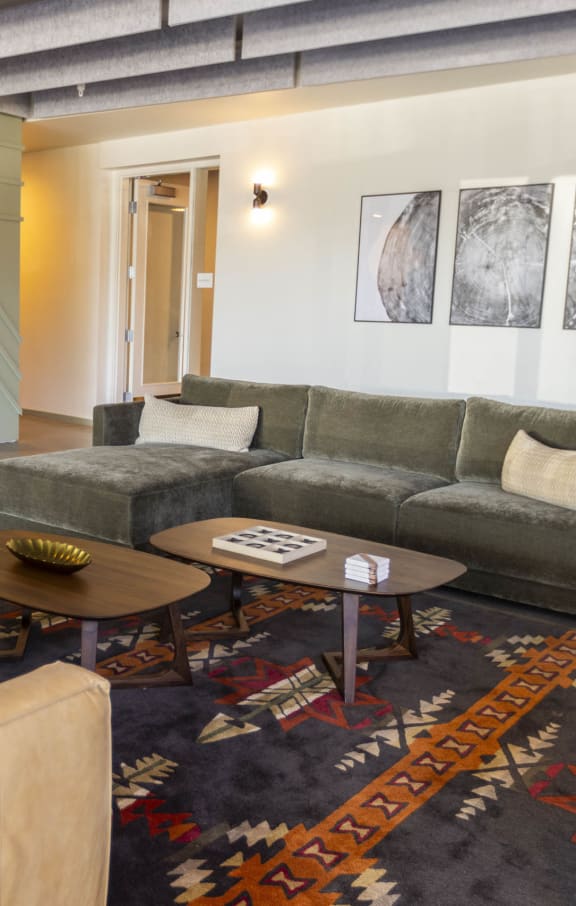 a living room with couches and a coffee table at Moraine, Tacoma, Washington 98402