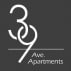 an image of a logo with the words a  9 apartments