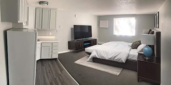 Contemporary Bedroom at Lifestyle Apartments at Syracuse, New York