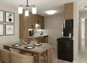 Thumbnail 2 of 4 - a rendering of a kitchen and dining room in an apartment