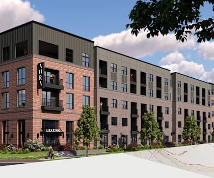 Aura Main Street New Apartments in Lewisville, Texas Exterior Rendering
