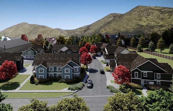 Aerial Building View at The Woods at Copper Ranch, Idaho