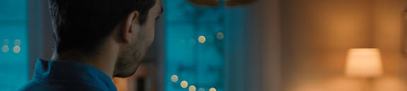A man holding a smartphone with a moon phase app open.