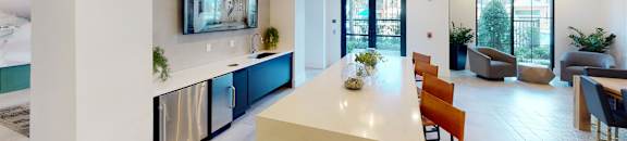 Clubhouse Kitchen at POINTE AT EAST SHORE APARTMENTS, APOPKA, Florida