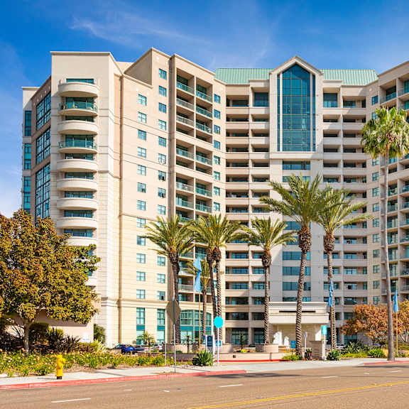 Exterior Landscape at Towers at Costa Verde Apartments, California, 92122