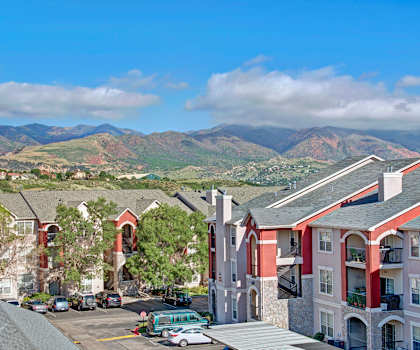 View of the mountains from Camelback Pointe Apartments. 
