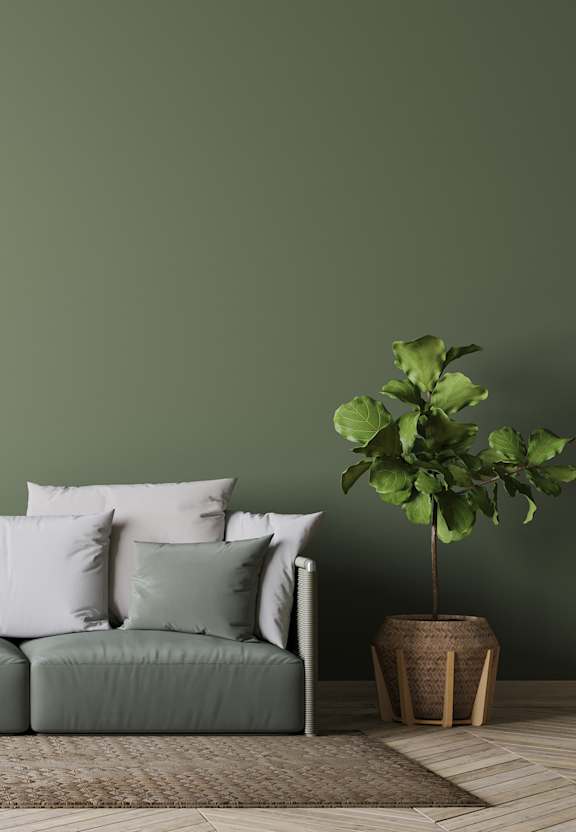 Living Room with Green Couch at Wellington Place, Virginia, 23150