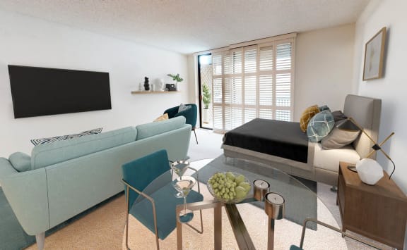 Living Area With TV  at Mariners Village, Marina del Rey, 90292