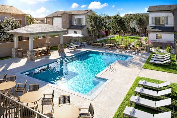 Private Swimming Pool at Allasso Ranch Apartments, Arizona, 85387