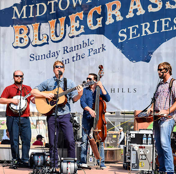 Live Outdoor Bluegrass Concert at Local Community Park Event
