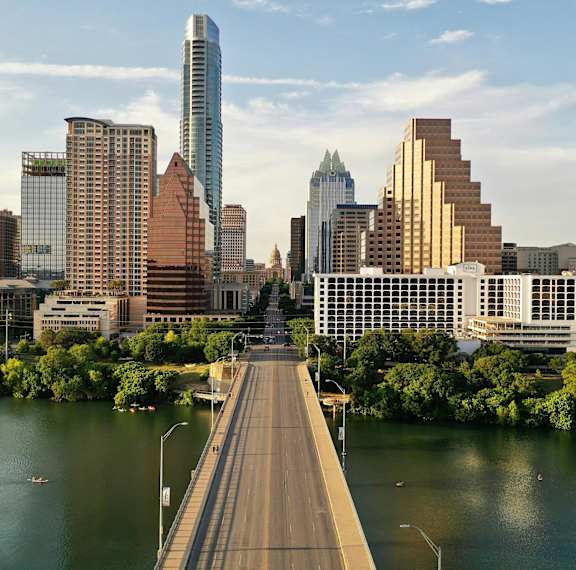 View of Downtown Austin from the River