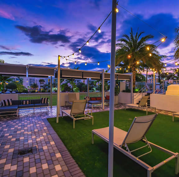 Outdoor Patio at Sunset