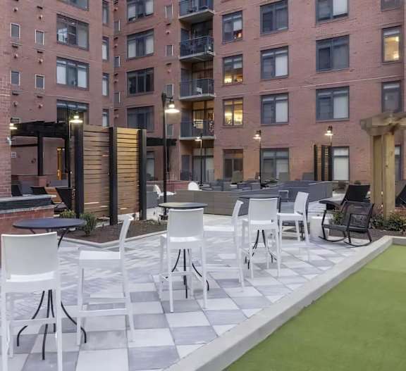 Open Air Party Patio with High Top Tables