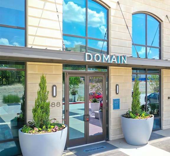 Domain At The Gate Leasing Office Entrance Close-Up