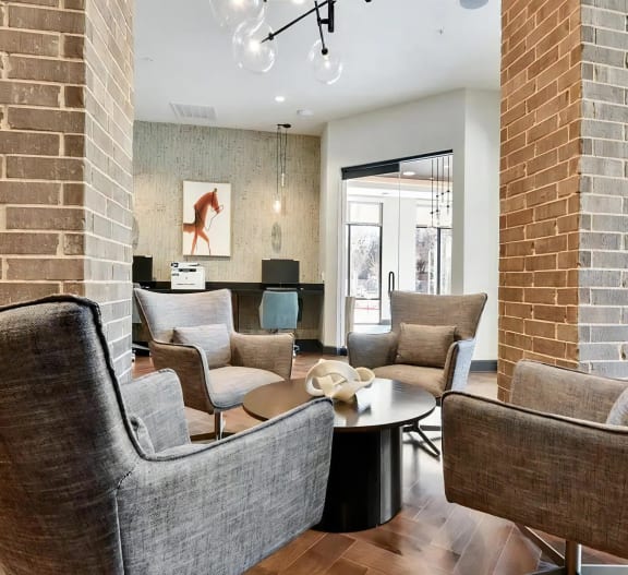 The Elm at River Park Leasing Office Lobby