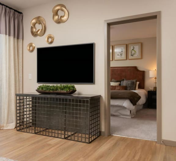 Living Room with Coat Closet, Trifecta Belmar, Lakewood, CO Luxury Apartments