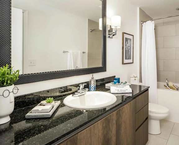 Spa Inspired Bathroom with Extra Counter Space