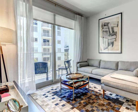Living Room with Balcony Access