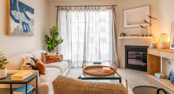 Cozy Living Spaces with Fireplace