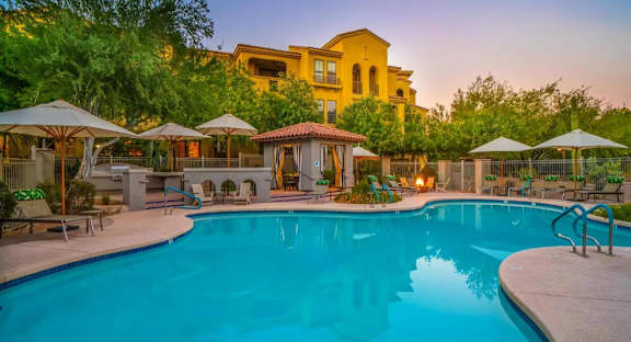 Swimming Pool with Cabanas