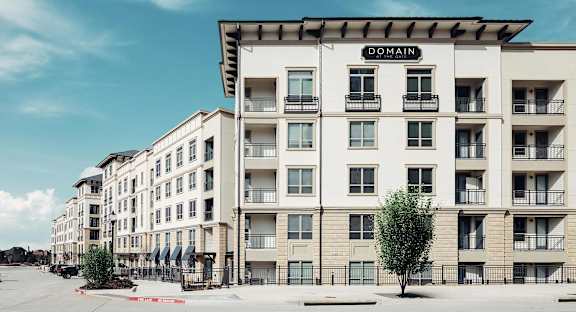 Street View of Building with Sign