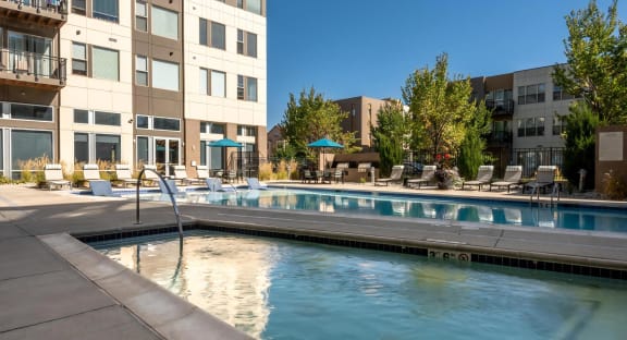 View of Hot Tub and Swimming Pool, Trifecta Belmar,  Lakewood, CO Apartments for rent