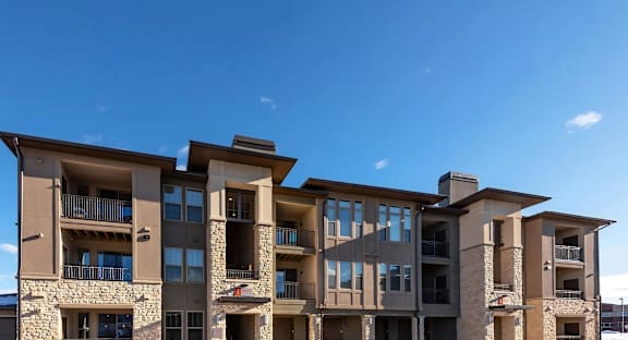 Apartment Building with Balconies