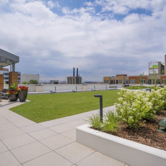 exterior view of the preserve at city center apartments at The Elle Apartments in West Loop, Chicago