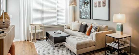 Cozy Living Spaces with Large Window Interior Photo