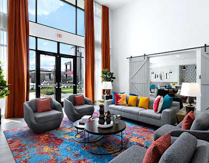 Modern Welcome Lobby with Gathering Spaces