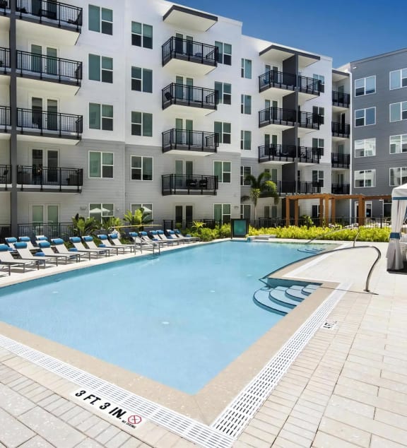 Resort Style Pool with Lounge Seating