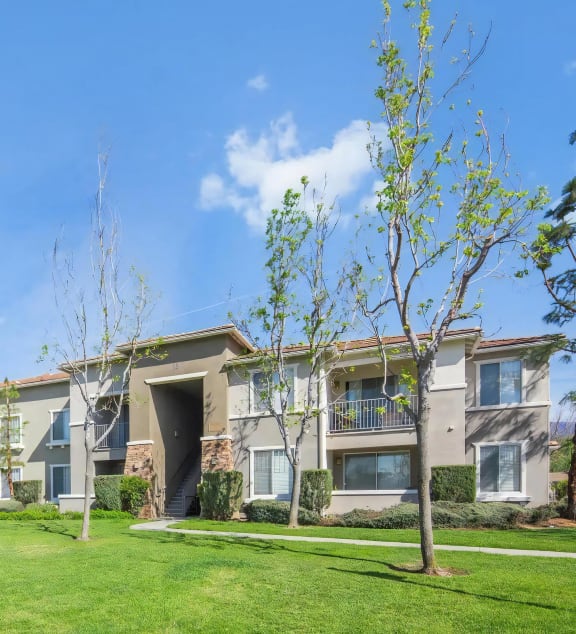 Apartment Buildings with Beautiful Landscaping