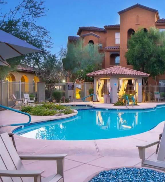 Swimming Pool with Chaise Lounges