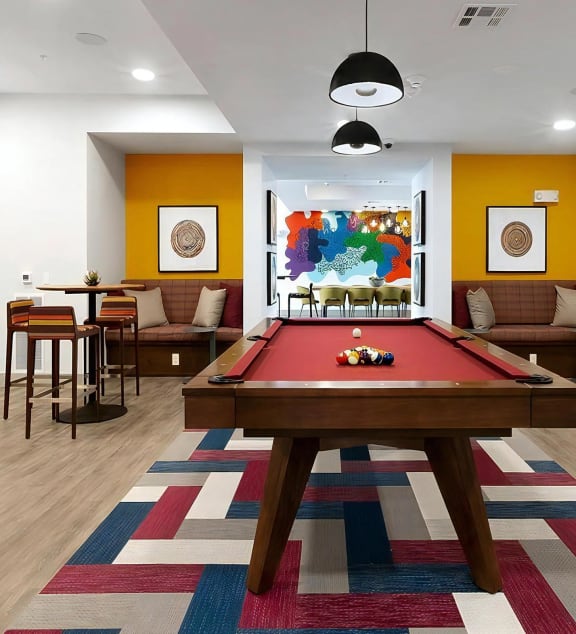 Modern Clubroom with Pool Table