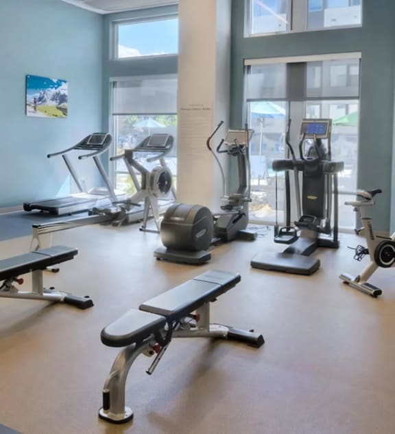 Resident Fitness Center with Cardio Machines