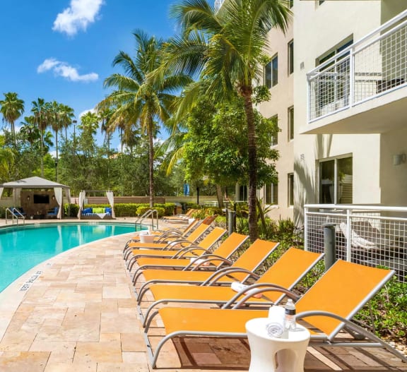 Resort Style Pool with Chaise Lounge Seating