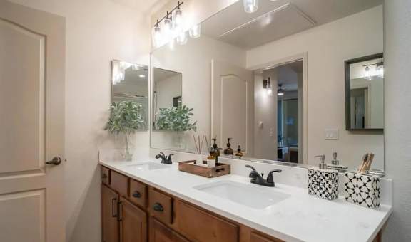 Double Vanities with Full Size Mirror