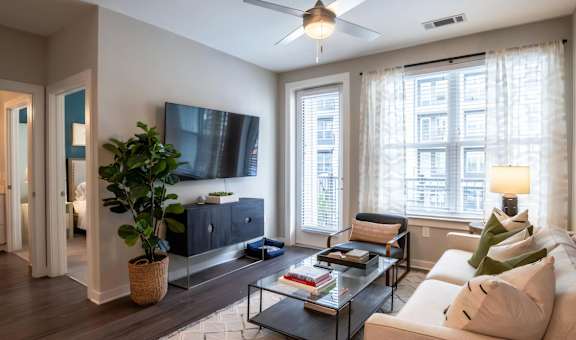 Living Room with Balcony Access