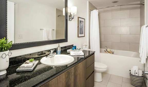 Spa Inspired Bathroom with Extra Counter Space