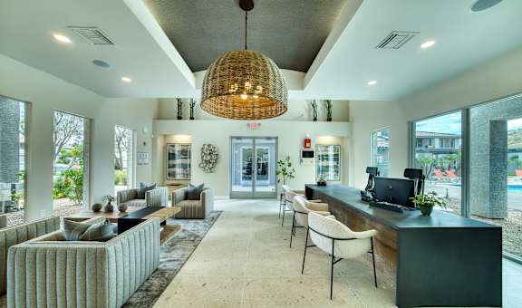 the lobby of the preserve at ballantyne commons