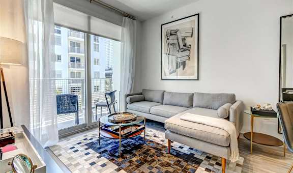 Living Room with Balcony Access