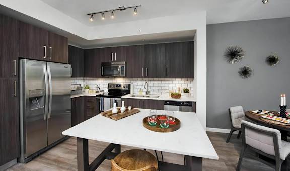 Spacious Kitchens with Stainless Steel Appliances