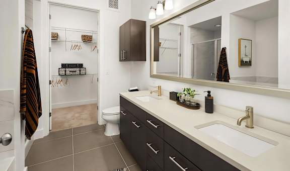 Double Vanities with Walk In Closet